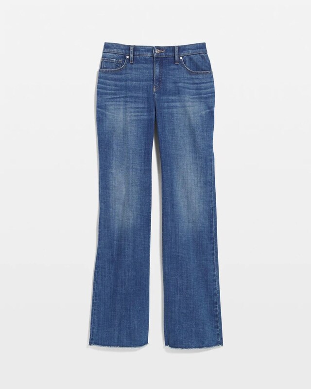 Girlfriend Frayed Flared Jeans - image 5